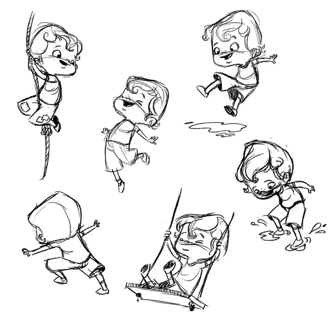 Early sketches exploring Boy’s character