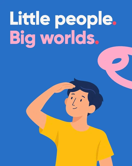 Little people. Big worlds. Move Animation editorial artwork.
