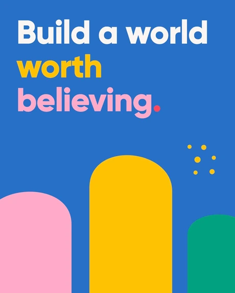 Build a world worth believing. Move Animation editorial artwork.