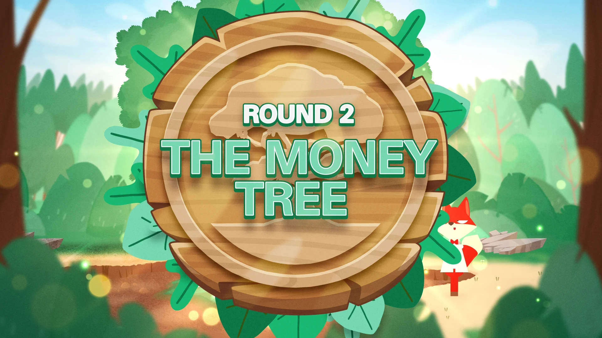 Woodland game-show title card for round two: The Money Tree.