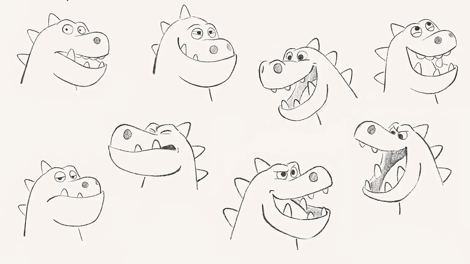 Dragon facial expression sketches