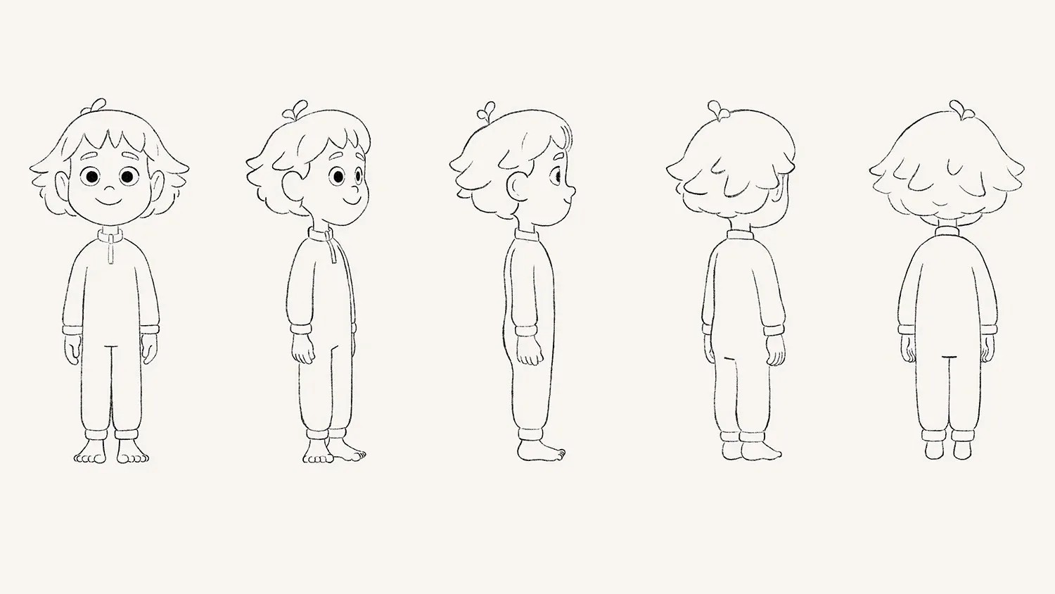 Maia character turnaround drawings