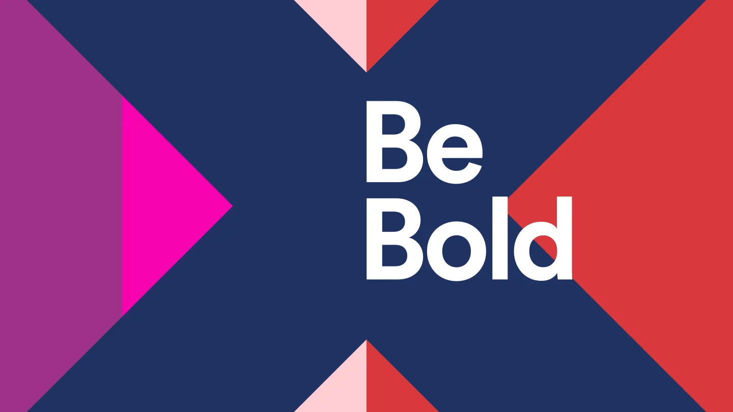 Be Bold message on geometric Spotify event artwork